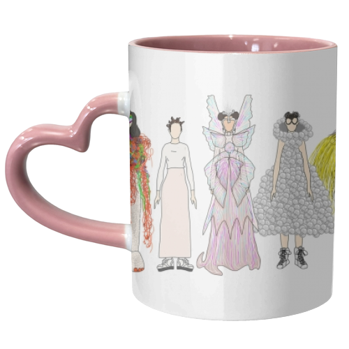 Bjork - unique mug by Notsniw Art