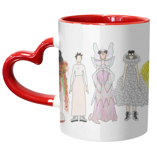 Bjork - unique mug by Notsniw Art