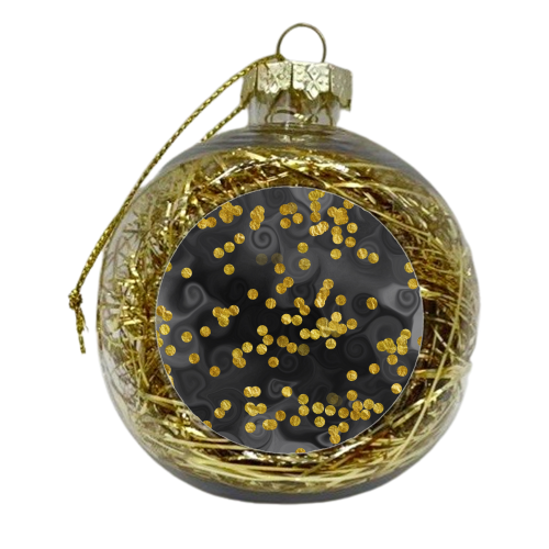 black and gold glitter - xmas bauble by Anastasios Konstantinidis
