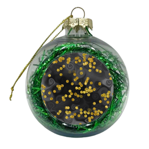 black and gold glitter - xmas bauble by Anastasios Konstantinidis