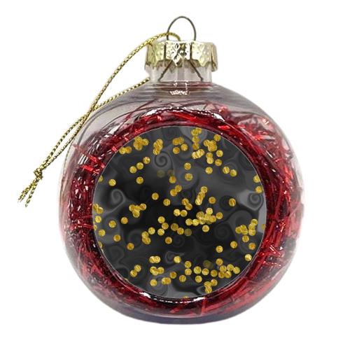black and gold glitter - xmas bauble by Anastasios Konstantinidis