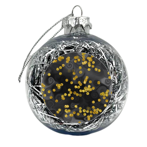 black and gold glitter - xmas bauble by Anastasios Konstantinidis