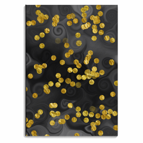 black and gold glitter - personalised A4, A5, A6 notebook by Anastasios Konstantinidis