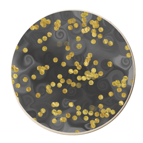 black and gold glitter - personalised beer coaster by Anastasios Konstantinidis