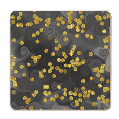 black and gold glitter - personalised beer coaster by Anastasios Konstantinidis