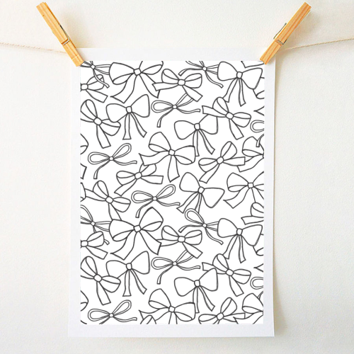 Black Bows - A1 - A4 art print by The Boy and the Bear