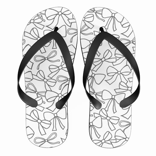 Black Bows - funny flip flops by The Boy and the Bear
