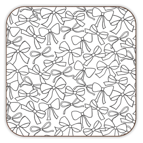 Black Bows - personalised beer coaster by The Boy and the Bear