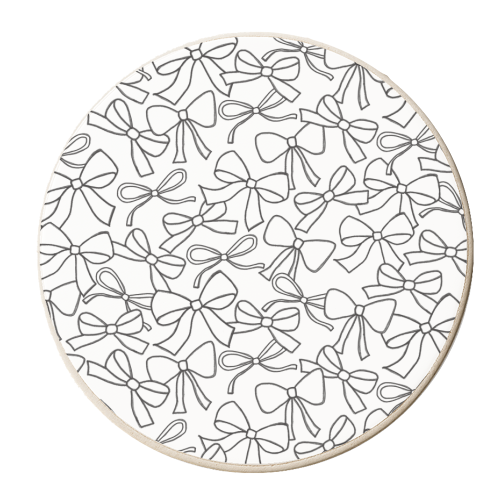 Black Bows - personalised beer coaster by The Boy and the Bear