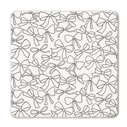 Black Bows - personalised beer coaster by The Boy and the Bear