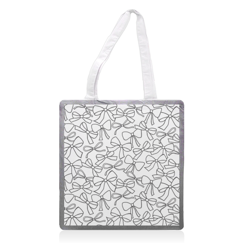 Black Bows - printed canvas tote bag by The Boy and the Bear