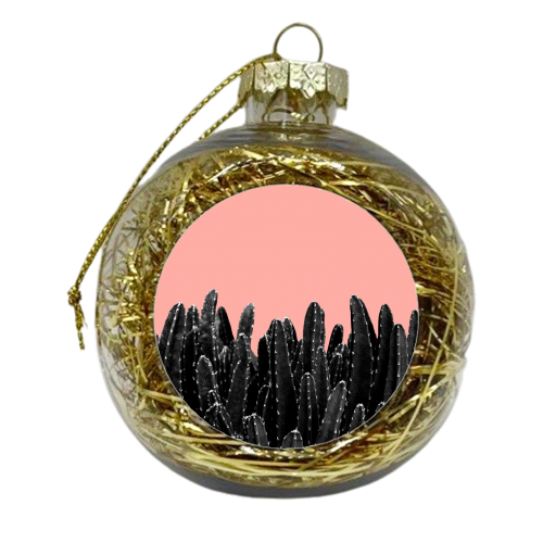 Black Cacti Dream #2 #minimal #decor #art - xmas bauble by Anita Bella Jantz