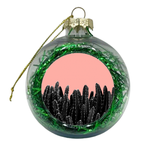 Black Cacti Dream #2 #minimal #decor #art - xmas bauble by Anita Bella Jantz