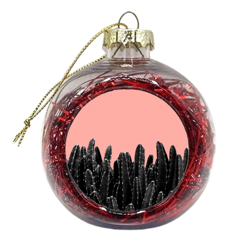 Black Cacti Dream #2 #minimal #decor #art - xmas bauble by Anita Bella Jantz
