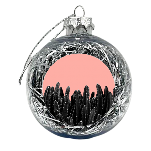 Black Cacti Dream #2 #minimal #decor #art - xmas bauble by Anita Bella Jantz