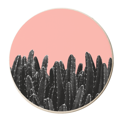 Black Cacti Dream #2 #minimal #decor #art - personalised beer coaster by Anita Bella Jantz