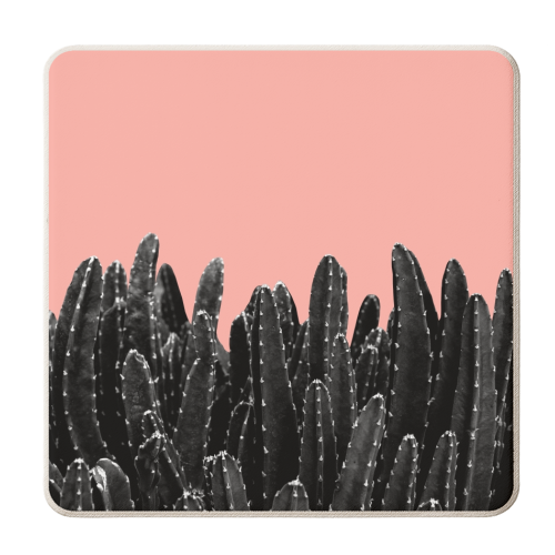 Black Cacti Dream #2 #minimal #decor #art - personalised beer coaster by Anita Bella Jantz