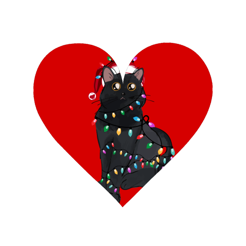 Black Cat Christmas Lights - Magnet by EZbie