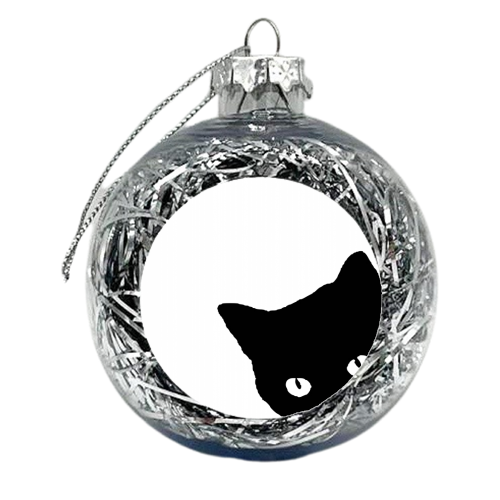 Black Cat - xmas bauble by Toni Scott