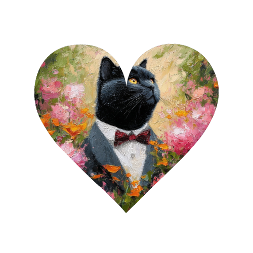 Black cat gentleman - Magnet by DejaReve