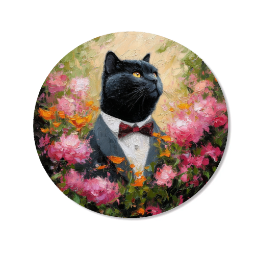 Black cat gentleman - Magnet by DejaReve