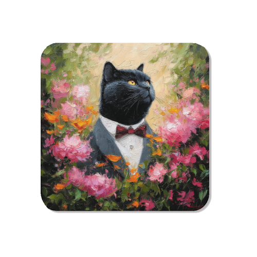 Black cat gentleman - Magnet by DejaReve