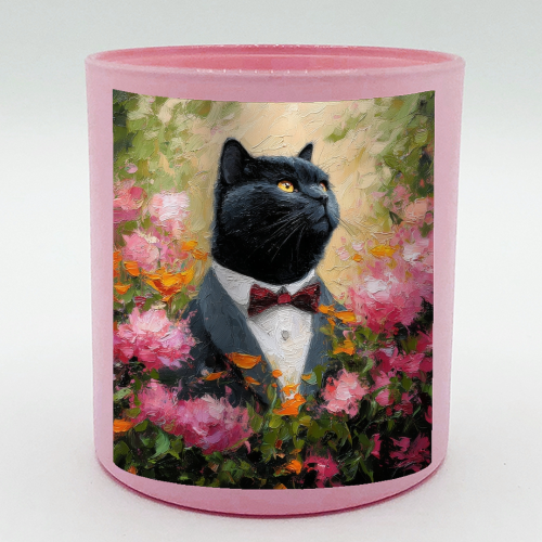 Black cat gentleman - scented candle by DejaReve