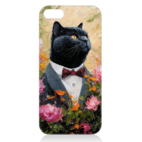 Black cat gentleman - unique phone case by DejaReve