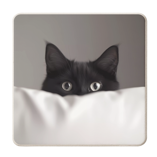 Black cat - personalised beer coaster by haris kavalla