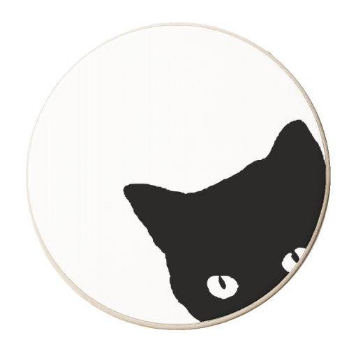 Black Cat - personalised beer coaster by Toni Scott