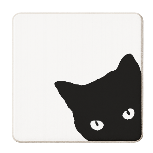 Black Cat - personalised beer coaster by Toni Scott