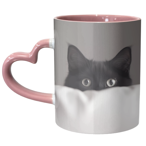 Black cat - unique mug by haris kavalla