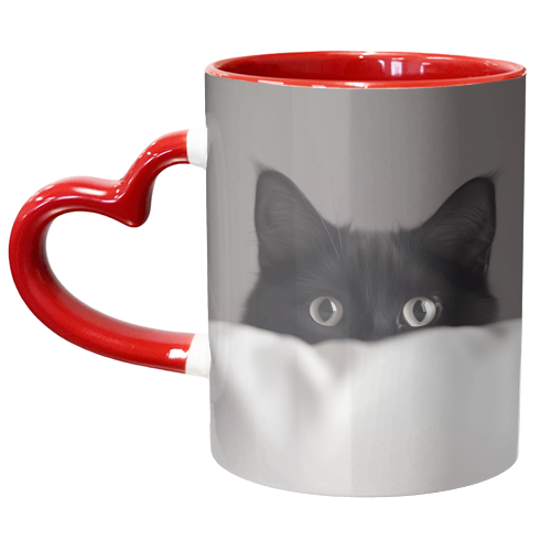 Black cat - unique mug by haris kavalla
