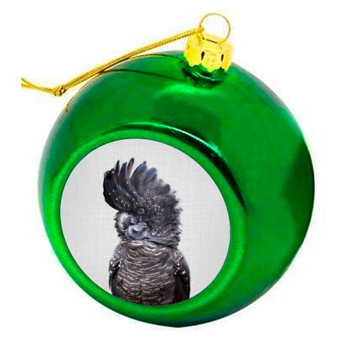 Black Cockatoo - Colorful - colourful christmas bauble by Gal Design
