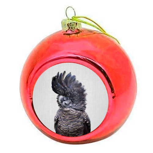 Black Cockatoo - Colorful - colourful christmas bauble by Gal Design