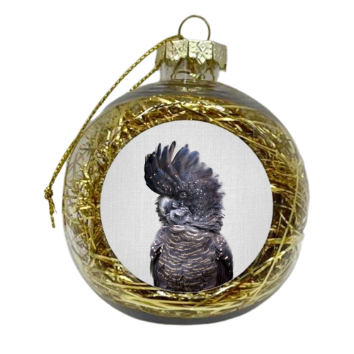 Black Cockatoo - Colorful - xmas bauble by Gal Design