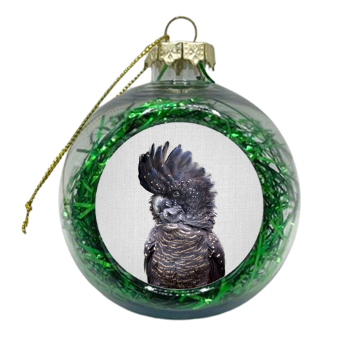 Black Cockatoo - Colorful - xmas bauble by Gal Design
