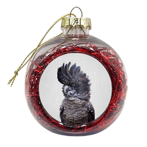 Black Cockatoo - Colorful - xmas bauble by Gal Design