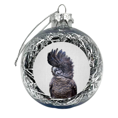 Black Cockatoo - Colorful - xmas bauble by Gal Design