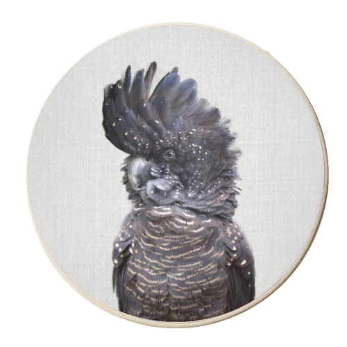 Black Cockatoo - Colorful - personalised beer coaster by Gal Design