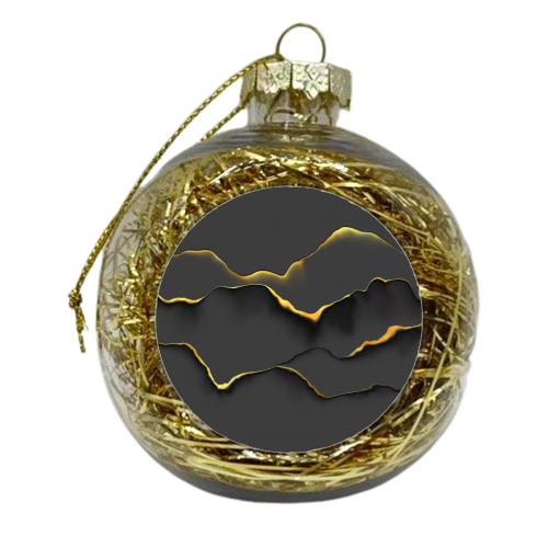 black gold abstract art - xmas bauble by Anastasios Konstantinidis