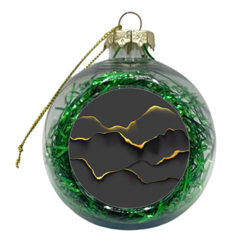 black gold abstract art - xmas bauble by Anastasios Konstantinidis