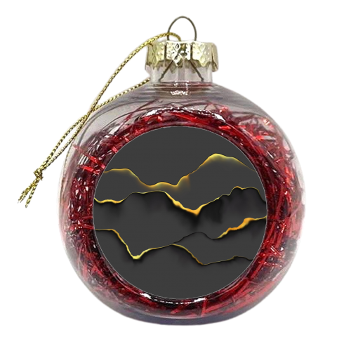black gold abstract art - xmas bauble by Anastasios Konstantinidis