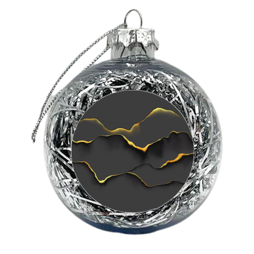 black gold abstract art - xmas bauble by Anastasios Konstantinidis