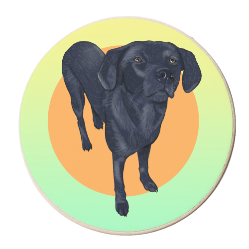 Black Labrador - personalised beer coaster by The Queer Store
