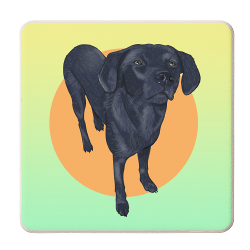 Black Labrador - personalised beer coaster by The Queer Store
