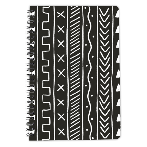 Black Mudcloth - personalised A4, A5, A6 notebook by Alice Palazon