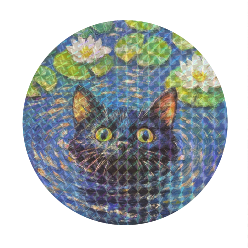 Black water Lilly - Circle Sticker by DejaReve