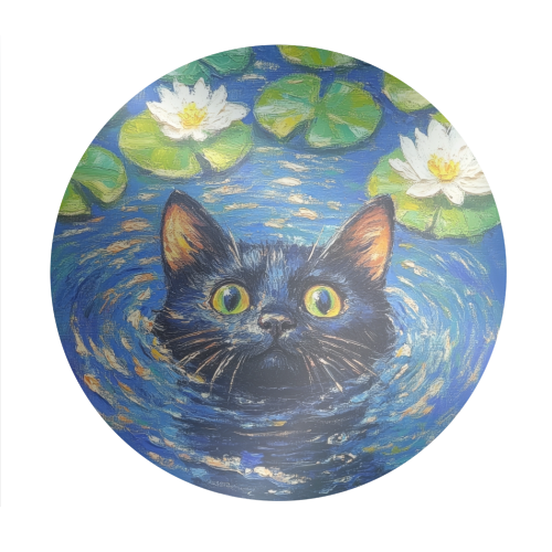 Black water Lilly - Circle Sticker by DejaReve