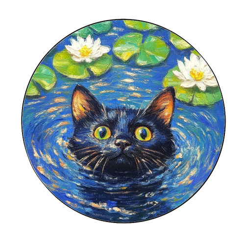 Black water Lilly - Circle Sticker by DejaReve